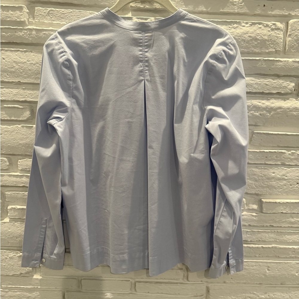 EUC J. Jill Light Blue Crisp Cotton Blouse Long Sleeve - S - Picture 2 of 5